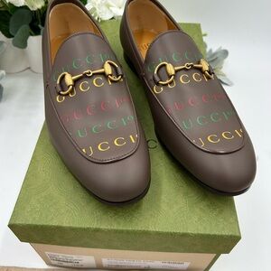 Men's Gucci JORDAAN 100th anniversary horse bit loafers size 7 fits 8 US